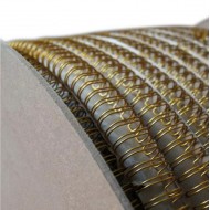 Wire-o para Encadernação 2x1 BOBINA Dourado 7/8’’ (22,2mm) para 180 Folhas – Com 6.000 Anéis 