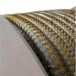 Wire-o para Encadernação 2x1 BOBINA Dourado 1.1/8’’ (28,6mm) para 250 Folhas – Com 3.100 Anéis 