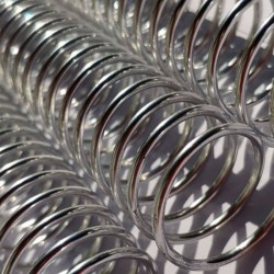 Espiral Metálico em Alumínio 20mm x 26 cm (3/4’’) Cor: Prata Pacote com 10 Peças