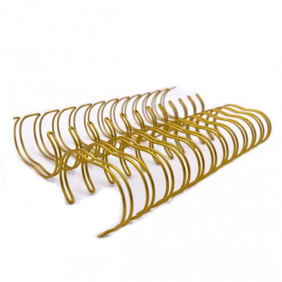 Wire-o para Encadernação 2x1 BOBINA Dourado 3/4’’ (19mm) para 140 Folhas – Com 8.000 Anéis 